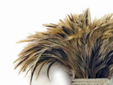 4 Inch Strip - Golden Badger Strung Rooster Neck Hackle Feathers