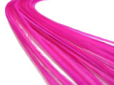 10 Pieces - Solid Hot Pink Thin Long Rooster Hackle Hair Extension Feathers