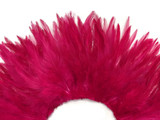 4 Inch Strip – 4-6” Dyed Claret Strung Chinese Rooster Saddle Feathers 