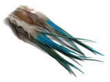 1 Dozen - Medium Twilight Blendz Rooster Saddle Whiting Hair Extension Feathers