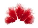 1 Pack - Red Turkey Marabou Short Down Fluff Loose Feathers 0.10 Oz.