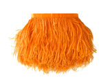 6 Inch Strip - Orange Ostrich Fringe Trim Feather