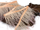 1 Yard - Peach Blossom Ostrich Fringe Trim Wholesale Feather (Bulk)