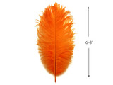 100 Pieces - 6-8" Orange Wholesale Ostrich Drabs Feathers (Bulk)
