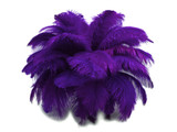 1/2 Lb. - 9-13" Purple Dyed Ostrich Body Drab Wholesale Feathers (Bulk)