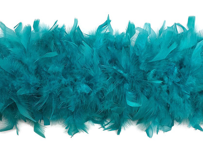 2 Yards - Peacock Green Heavy Weight Chandelle Feather Boa | 80 Gram