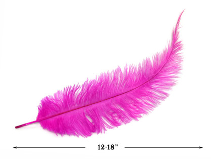 20 Pieces - Hot Pink Mini Spads Ostrich Chick Body Feathers
