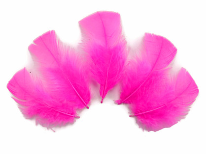 1/4 Lb - Hot Pink Turkey T-Base Wholesale Body Plumage Feathers (Bulk)