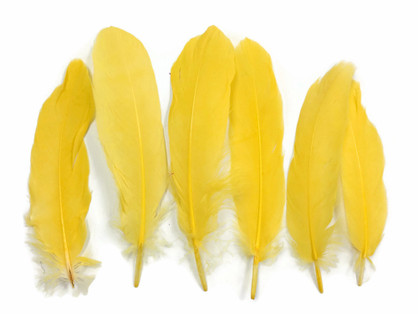 1 Pack - Yellow Goose Satinettes Loose Feathers 0.3 Oz.
