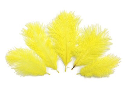 Wholesale Pack - Yellow Ostrich Small Confetti Feathers (Bulk)