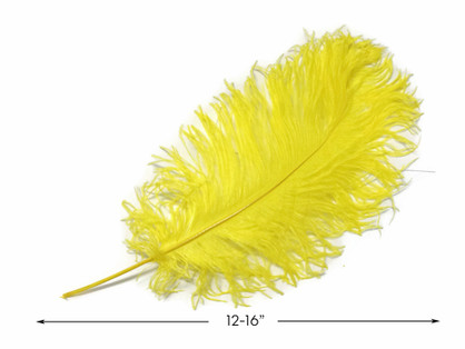 Craft Feathers 2 sewn natural strands, yellow, green, light fluffy barbs