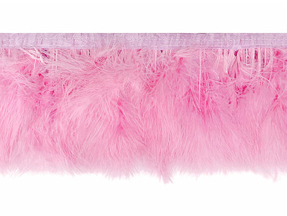 1 Yard - Light Pink Marabou Turkey Fluff Feather Fringe Trim