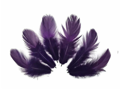 Purple Colored Dyed fluffy feathers for crafts, costumes, decoration, wedding