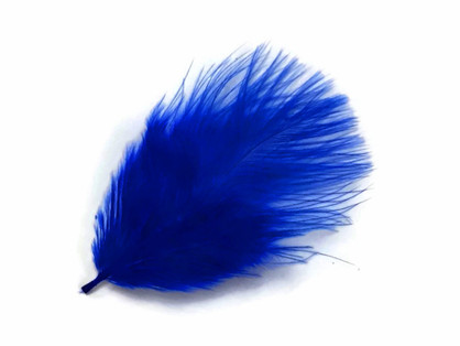 1 Pack - Royal Blue Turkey Marabou Short Down Fluff Loose Feathers 0.10 Oz.
