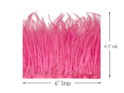 55 Colors 1Yards Blush Pink Ostrich Feather Trim Fringe 3-4Inch Wide -  Yahoo Shopping