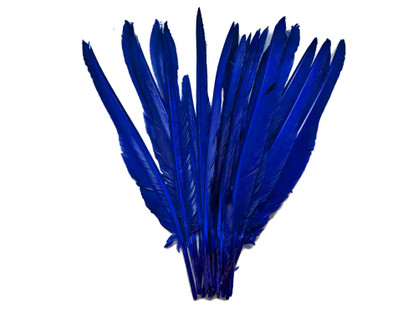 1/4 Lb. - Royal Blue Goose Pointers Long Primaries Wing Wholesale Feathers (Bulk)