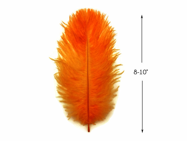 10 Pieces - 8-10" Orange Ostrich Drabs Feathers