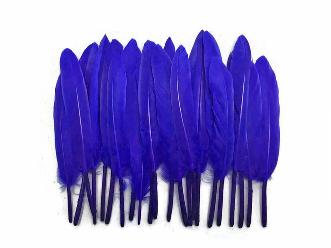 1 Pack - Royal Blue Dyed Duck Cochettes Loose Wing Quill Feather 0.30 Oz.