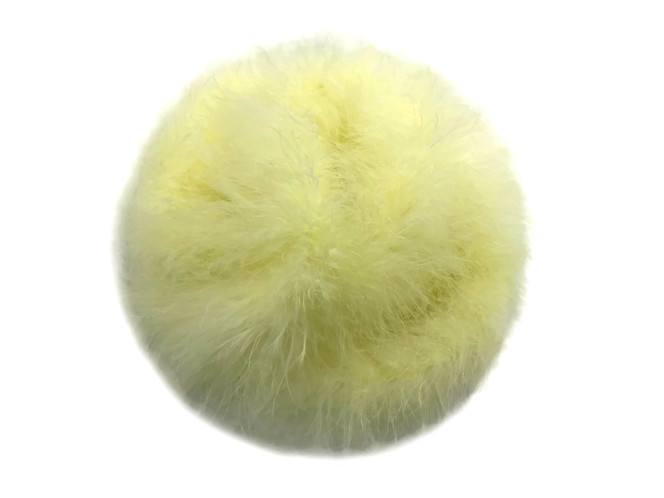 2 Yards - Pale Yellow Turkey Medium Weight Marabou Feather Boa 25 Gram