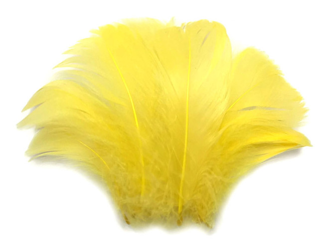 1/4 Lb - 2-3" Yellow Goose Coquille Loose Wholesale Feathers (Bulk)