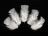 1/4 Lb - White Turkey T-Base Wholesale Body Plumage Feathers (Bulk)