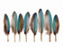 10 Pieces - Natural Light Blue Common Kingfisher Mini Wing Feathers