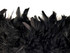 1 Yard – Black Chandelle Turkey Fluffy Feather Trim
