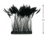 1 Yard - Black Stripped Rooster Neck Hackle Eyelash Wholesale Feather Trim (Bulk)