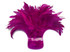 4 Inch Strip - Magenta Bleached & Dyed Strung Rooster Schlappen Feathers