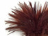 4 Inch Strip – 4-6” Dyed Brown Strung Chinese Rooster Saddle Feathers 