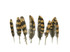 10 Pieces - Natural Polka Dot Brown Partridge Mini Wing Feathers 