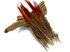 10 Pieces - 10-12" Natural Red Golden Pheasant Red Tip Loose Pointy Feathers