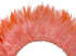 4 Inch Strip – 4-6” Dyed Pink Blush Strung Chinese Rooster Saddle Feathers 