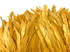 2.5  Inch Strip - Golden Yellow Strung Natural Bleach & Dyed Coque Tails Feathers