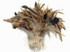 4 Inch Strip - Natural Cream & Red Strung Rooster Schlappen Feathers