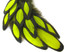 1 Dozen - Fluorescent Yellow Whiting Farms Laced Hen Saddle Feathers