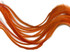 6 Pieces - Solid Orange Thick Long Rooster Hair Extension Feathers