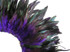 4 Inch Strip - Purple Dyed Half Bronze Strung Rooster Schlappen Feathers