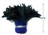 4 Inch Strip - Navy Blue Dyed Half Bronze Strung Rooster Schlappen Feathers