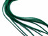 6 Pieces - Solid Peacock Green Thick Long Rooster Hair Extension Feathers