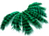 1 Dozen - Peacock Green Grizzly Mini Rooster Chickabou Fluff Whiting Hair Feathers