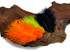 1 Pack - Orange Ostrich Small Confetti Feathers 0.3 Oz