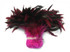 1 Yard - Hot Pink Half Bronze Strung Rooster Schlappen Wholesale Feathers (Bulk)