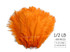 1/2 Lb. - 9-13" Orange Dyed Ostrich Body Drab Wholesale Feathers (Bulk)