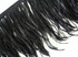 1 Yard - Black Ostrich Fringe Trim Wholesale Feather (Bulk)
