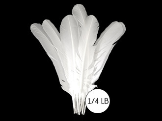 Touch of Nature Turkey Feather Rounds White 12.25-13 4pc