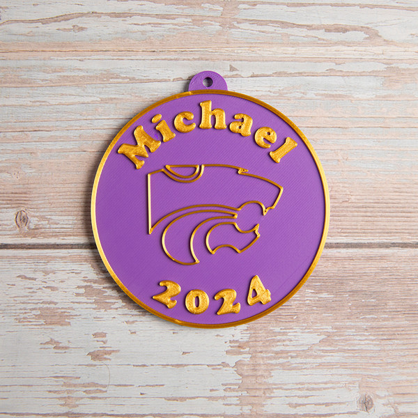 Eureka High School Personalized Name and Year Ornament