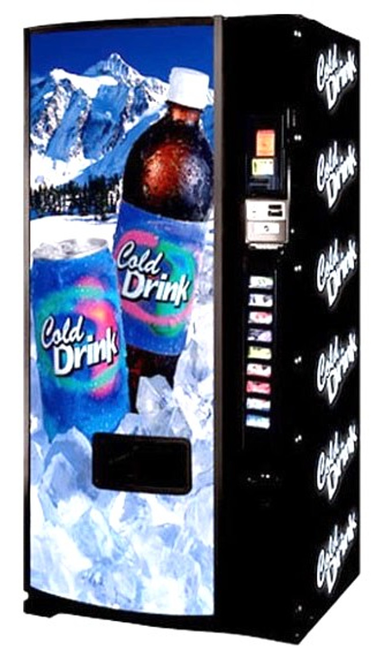 Refurbished Dixie Narco 501E Can/Bottle Soda Machine - Mountain Scene