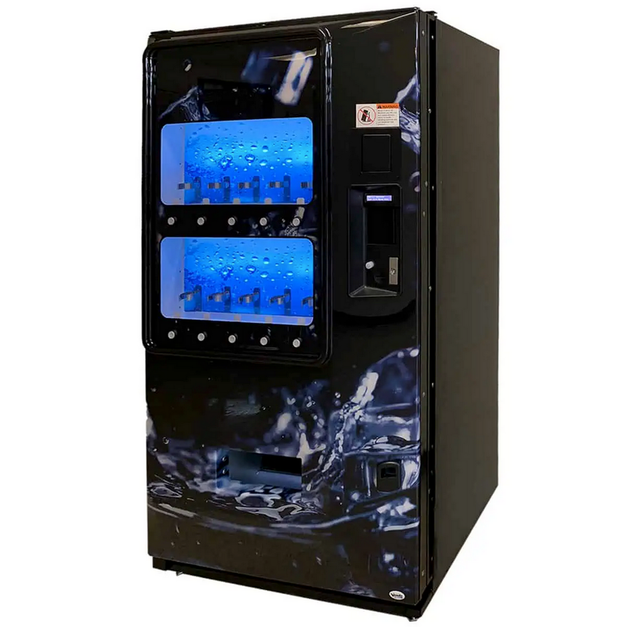 New Vendo 721 Live Display Soda Machine - Black Ice