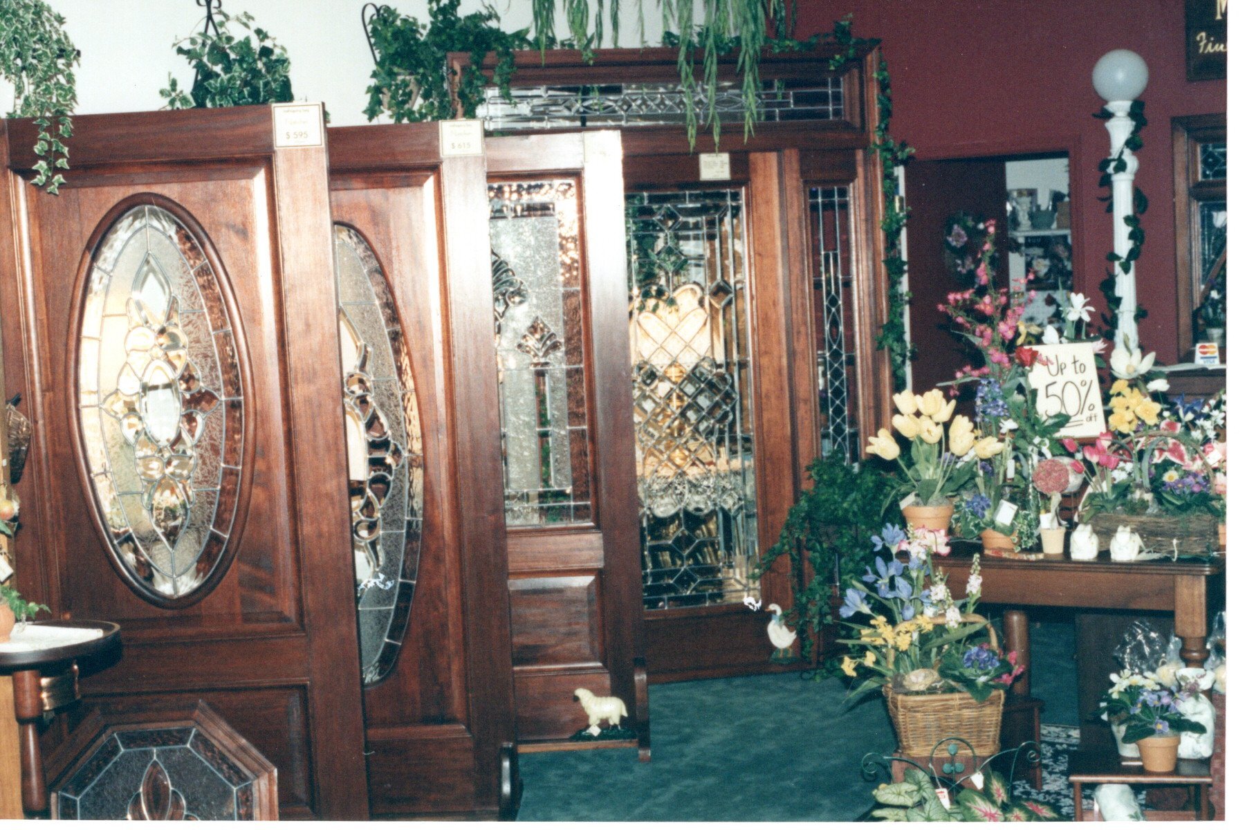 Beautiful mahogany doors and furniture pieces